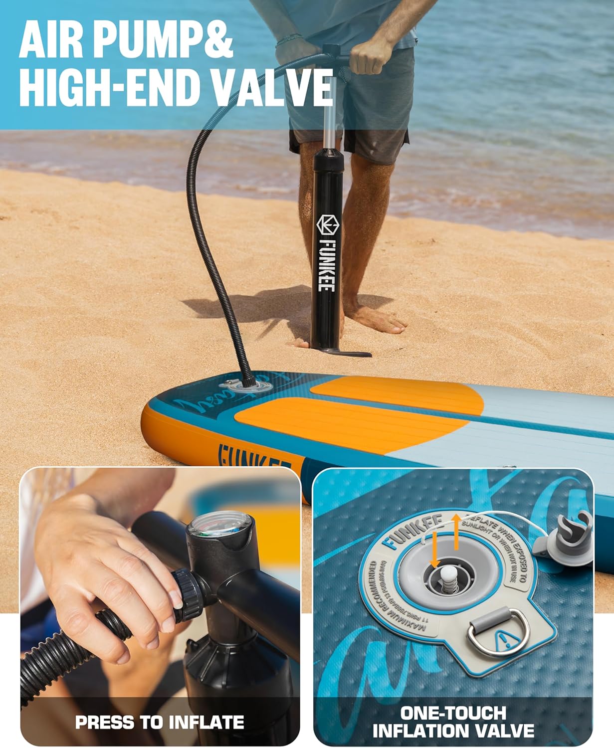 11'×34'×6' Extra Wide Inflatable Stand Up Paddle Board, Sup Board with Removable Fins, Backpack, Floating Paddle, Safety Leash, Floating Phone Case for Adults & Youth of All Skill Levels