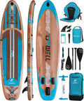 UPWELL 11'6'/11'2'/11'/10'8'/10'6'/10'2' Inflatable Stand Up Paddle Board with sup Accessories Including Backpack, Repairing Kits, Non-Slip Deck, Leash, 3 Fins, Paddle and Hand Pump