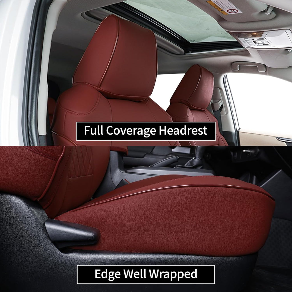 EKR Elantra Seat Covers Custom Fit for Hyundai Elantra 2021-2026 SE/SEL/SEL Sport & Hybrid Blue/SEL Sport,(Rear Bench Seat No Armrest W/Fixed Headrests)- Faux Leather (Burgundy)