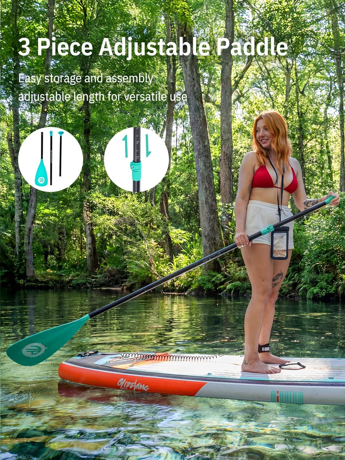 Niphean (Extra Large) Inflatable Paddle Board, SUP for 2+1 People/Family 500lbs Capacity Stand Up Paddle Board with SUP Accessories, StabilTrac Fin Non-Slip Paddleboard for Adults