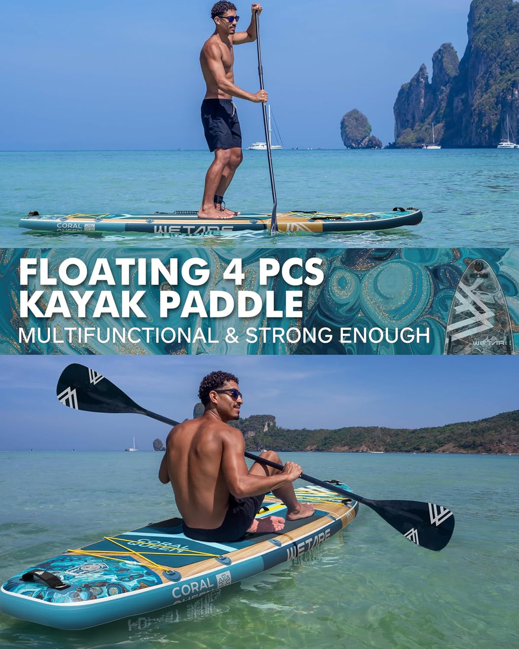 11'6'x35' Inflatable Paddle Board, 450lbs Extra Wide Stand Up Sup Board for Adults, Blow Up Paddleboard Kayak Non-Slip Stable Deck Boat for Yoga Fishing Surf