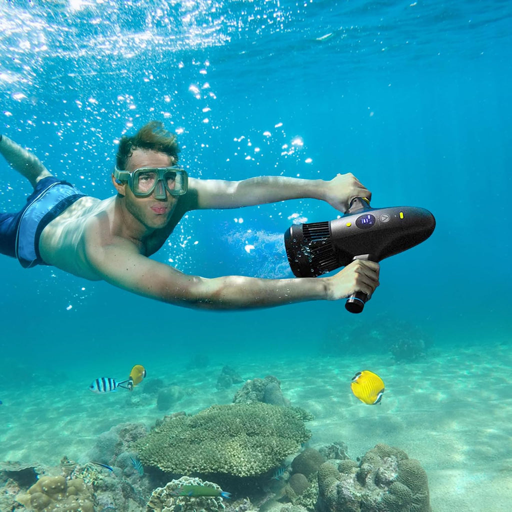 Crew & Axel Underwater Scooter 2-1 for Paddle Boards & Scuba Snorklering Swimming - Paddle Board Motor - Paddle Board Scooter - 4500Mah Battery 3 Speeds