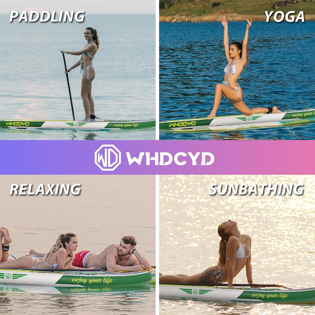 Inflatable Stand Up Paddle Board 11' × 33' × 6', Yoga Board with Durable SUP Accessories for Adults & Youth, Versatile Paddle Board