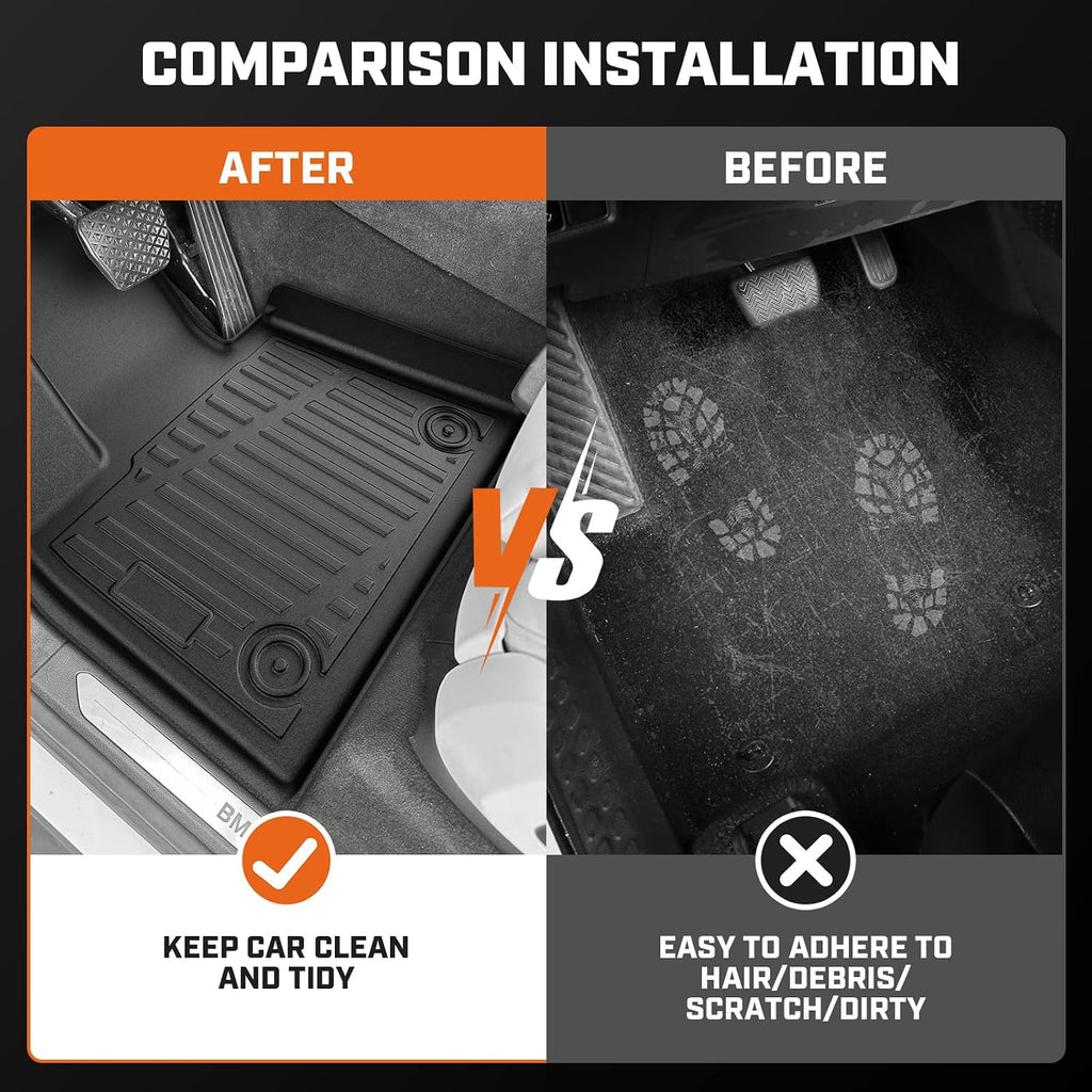 Mixsuper Floor Mat & Cargo Liner for 2020-2026 BMW X6 M/M50i/sDrive40i/xDrive40i G06,All Weather TPE Floor Liners with Trunk Mat & Backrest Protectors,X6 Accessories,Anti-Slip Floor Liners Set Black