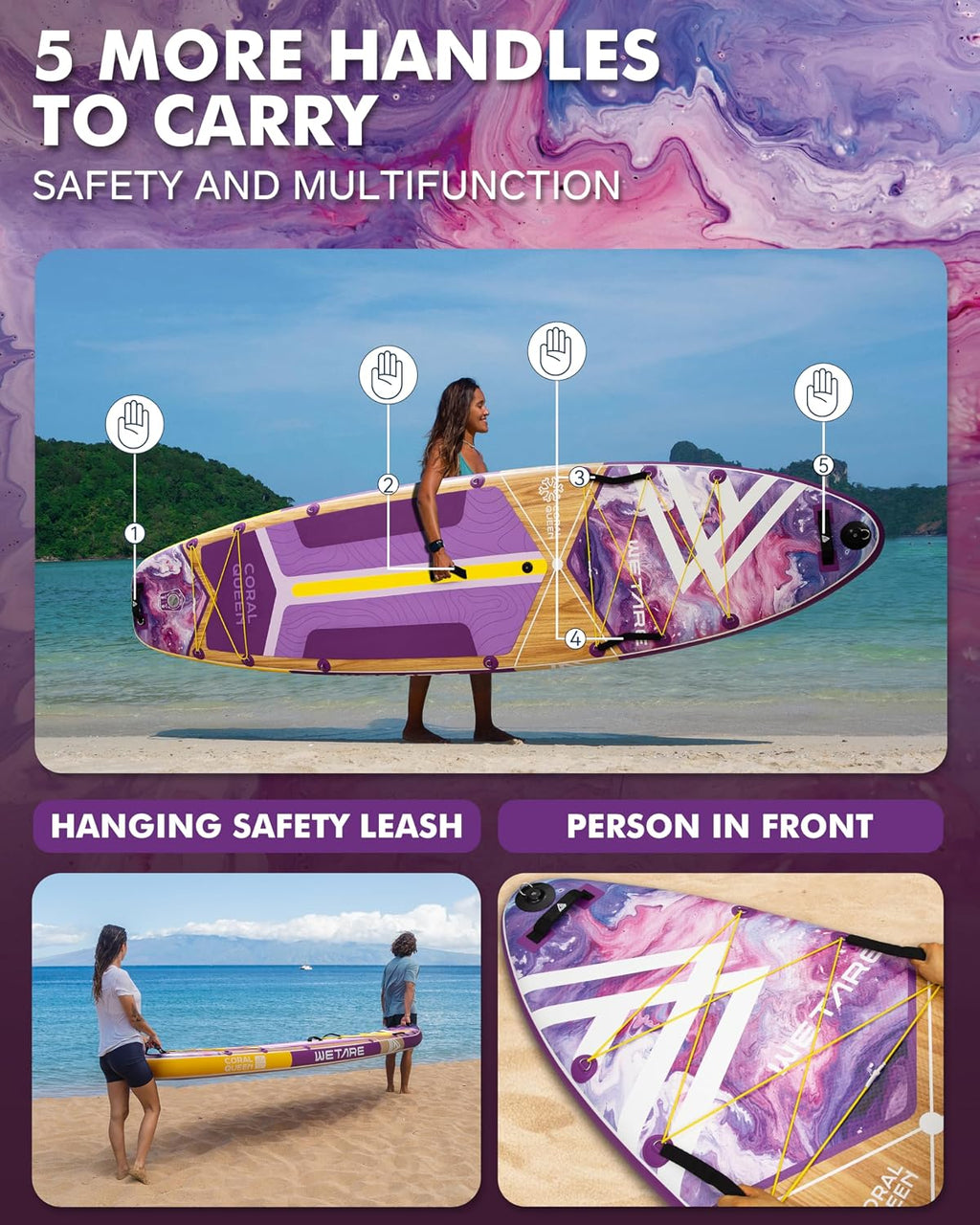 11'6'x35' Inflatable Paddle Board, 450lbs Extra Wide Stand Up Sup Board for Adults, Blow Up Paddleboard Kayak Non-Slip Stable Deck Boat for Yoga Fishing Surf