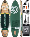 11'6×35' Super Wide Inflatable Stand Up Paddle Board, Ultra Stable SUP Board for Adults, 450lb Capacity with Shoulder Strap, 100L Backpack, Removable US Fin, Floating Paddle, Safety Leash