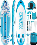 UPWELL 11'6'/11'2'/11'/10'8'/10'6'/10'2' Inflatable Stand Up Paddle Board with sup Accessories Including Backpack, Repairing Kits, Non-Slip Deck, Leash, 3 Fins, Paddle and Hand Pump