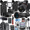 Sony a7 III Full-Frame Interchangeable Lens Camera 24MP 4K w/Sony 28-70mm and 55-210mm f/4.5-6.3 OSS Lenses+420-800mm f/8.3 Telephoto Lens+PRO Accessory Bundle (Renewed)