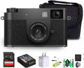 FUJIFILM X Half Premium Compact Digital Camera (Charcoal Silver) Bundle with Carrying Case + 64GB Memory Card + Lens Cap Keeper + Memory Card Wallet + Hand Strap + More