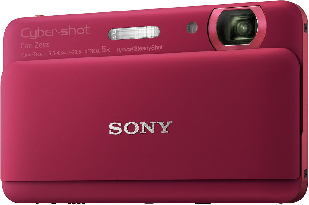 Sony Cyber-shot DSC-TX55 16.2 MP Slim Digital Camera with 5x Optical Zoom and 3.3-Inch OLED touch screen (Red)