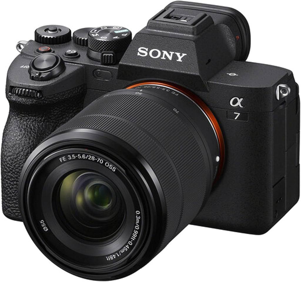 Sony A7 IV Mirrorless Digital Camera 24MP w/ 28-70mM Lens, 128GB Extreme Memory, TTL Pro Flash, Filters, Lenses, Case Tripod, Grip, and More – Pro Photo Bundle (40pc Bundle)