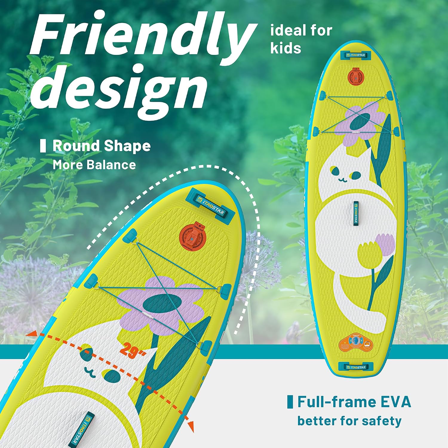 iTAOSTAR Pets 8'×29' / 11'×35' / 11'6'×34'/11'×34' Inflatable Paddle Board, One-Stop Premium SUP Accessories, Extra Wide Paddle Board for More Balance, Tailored Fins for More Fun