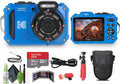 KODAK PIXPRO WPZ2 Rugged Waterproof Shockproof Dustproof WiFi Digital Vlogging Camera 16MP (Blue) Bundle with 32GB Memory Card + Vlogger Tripod + Bag + Cleaning Kit + More Accessories