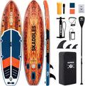 10'6'' Inflatable Stand Up Paddle Board (SUP) for Adults and Youth with Non-Slip Deck – Complete Accessories Kit, for Fishing, Yoga, Fitness & Family Fun