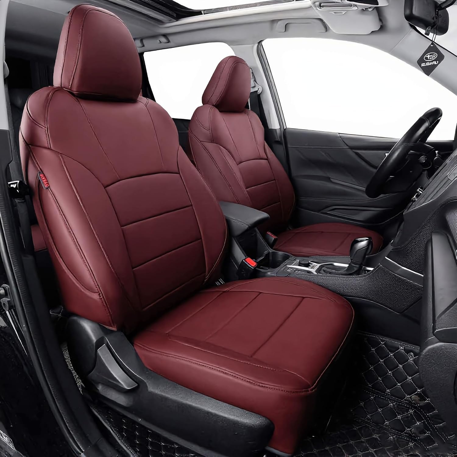 coverdream Tucson Front Seat Covers Custom Fit for 2022-2025 2026 Hyundai Tucson SEL,XRT,SE,N Line,Limited(Not fit Hybird/PHEV) SUV,Waterproof Faxu Leather Seat Protector(2-Pack,Beige)