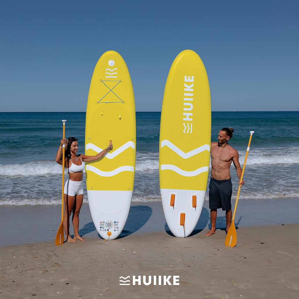 HUIIKE Inflatable Paddle Board for Adults with Accessories Included, Oar, Fins, Pump. Stand Up Paddleboard Great Stability and Resistance. 10' x 33' x 5.9', Maximum Load 286 lb