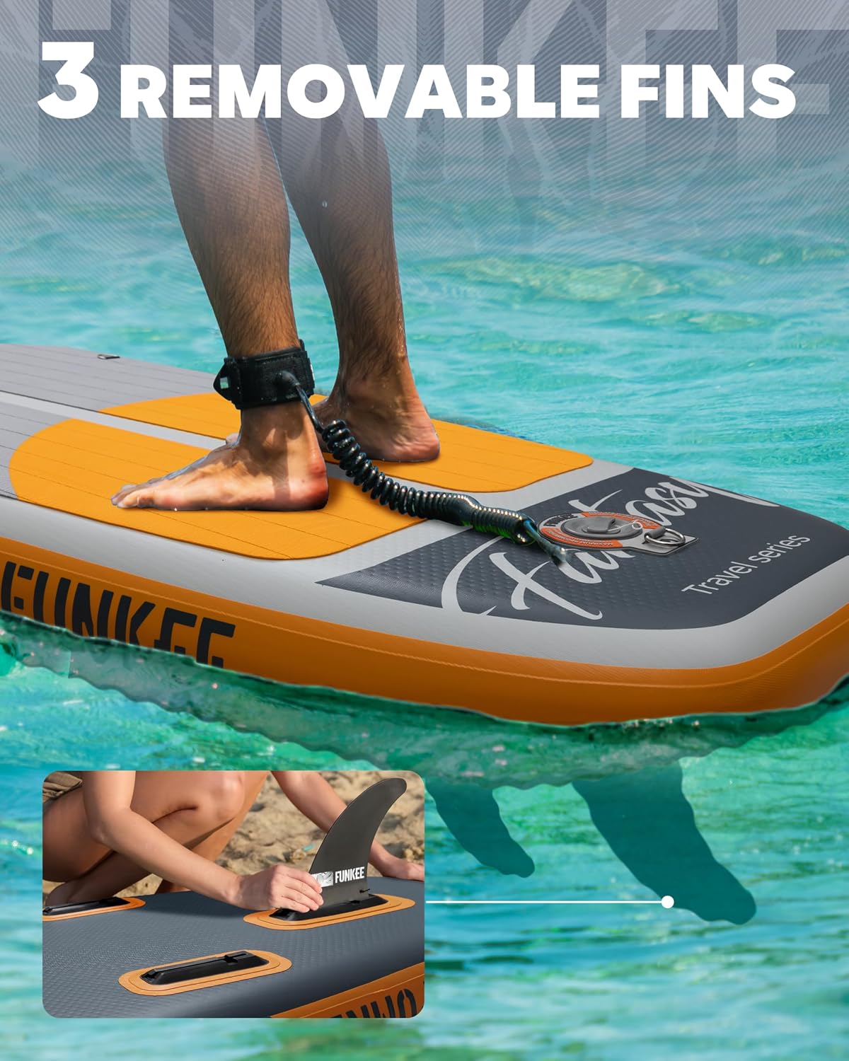 11'×34'×6' Extra Wide Inflatable Stand Up Paddle Board, Sup Board with Removable Fins, Backpack, Floating Paddle, Safety Leash, Floating Phone Case for Adults & Youth of All Skill Levels