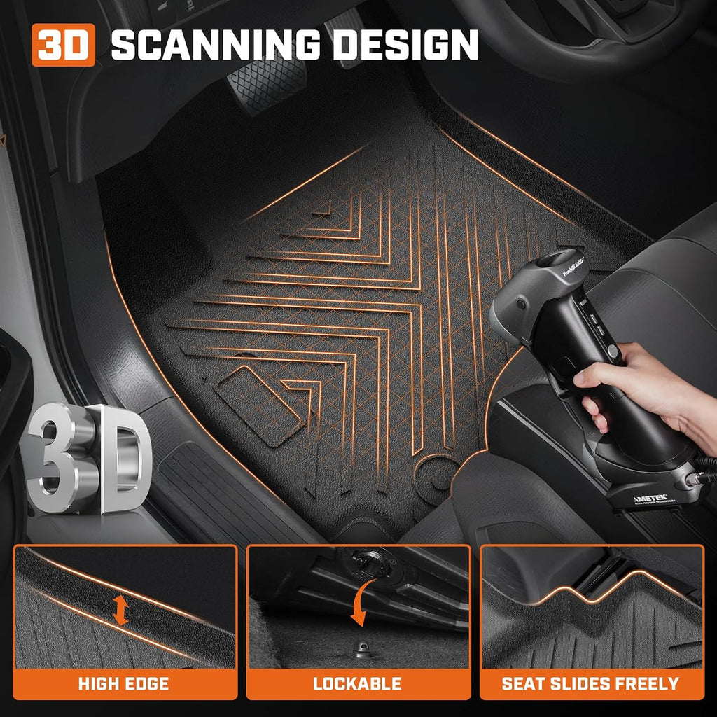 Mixsuper Floor Mat & Cargo Liner for Kia Soul 2020-2026(Including the lower Floor of the trunk),All Weather TPE Floor mat with Backrest and Door Sill Guards Soul Accessories,Anti-Slip Floor Liners Set