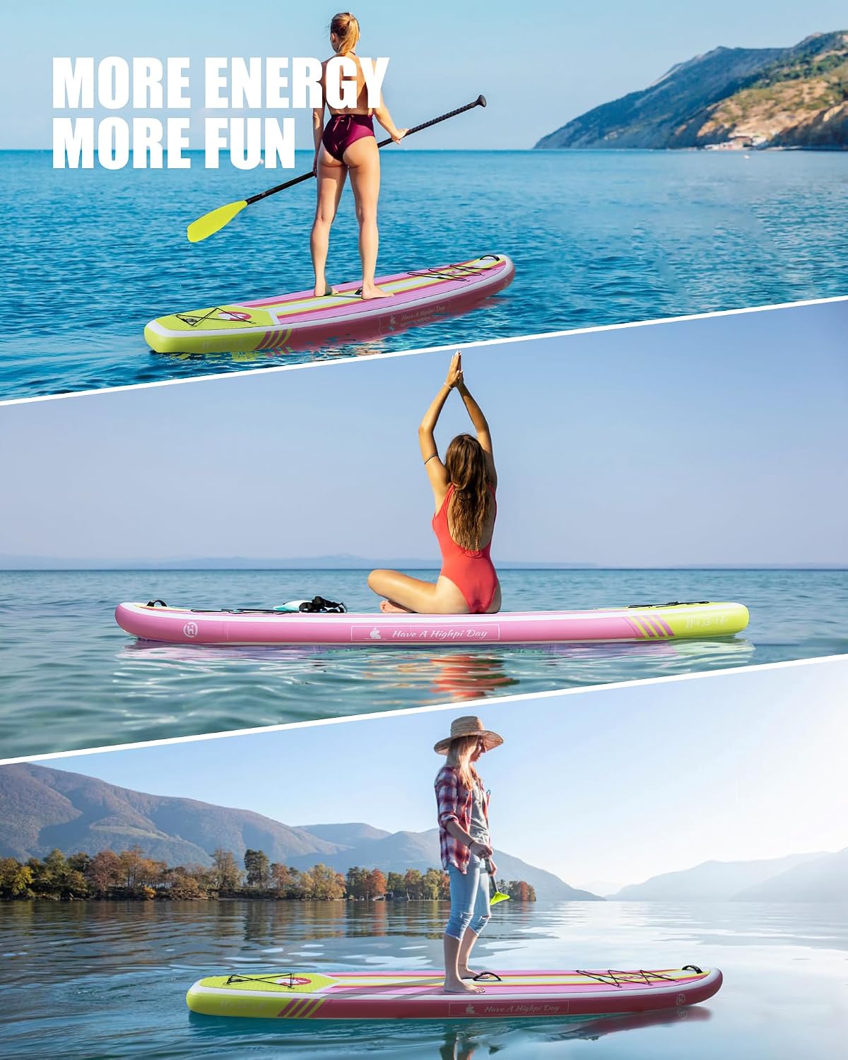 Inflatable Stand Up Paddle Board for Youth and Adults – Wide Sup with Premium Accessories, Blow Up Paddleboard for Surfing, Fishing, Yoga & More