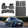 Mixsuper Floor Mat & Cargo Liner for BMW IX 2022-2026,All Weather TPE Floor Liners with Trunk Mat & Backrest Protectors,IX Accessories,Anti-Slip Floor Liners Set, Black