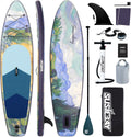 Inflatable Stand Up Paddle Board, 11ft 10'6' Paddle Board for Adults & Youth, Durable SUP Accessories with Non-Slip Deck, Dual Hand Pump,10L Dry Bag,108L Backpack