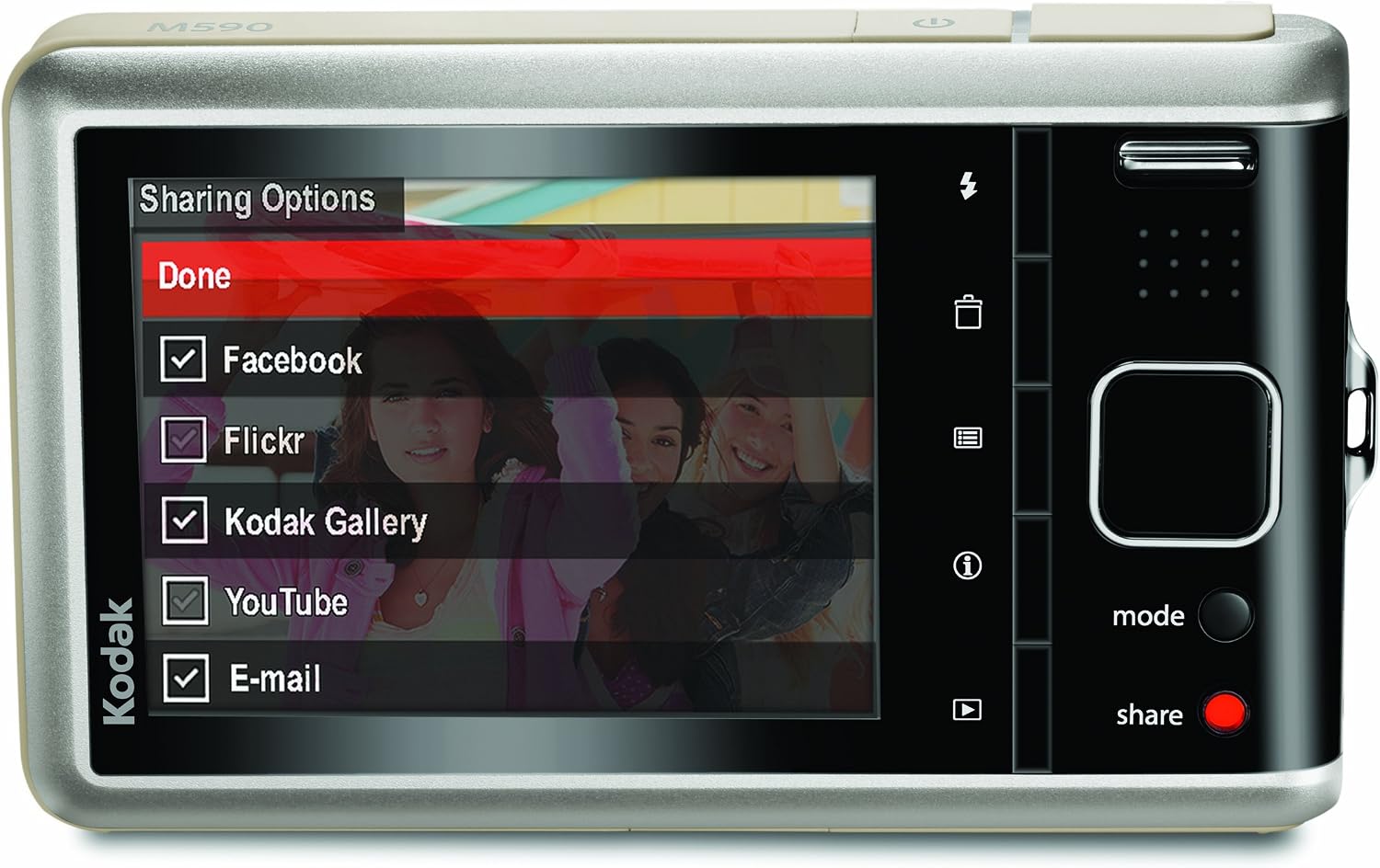 Kodak EasyShare M590 14 MP Digital Camera with 5x Optical Zoom and 2.7-Inch LCD (Silver)