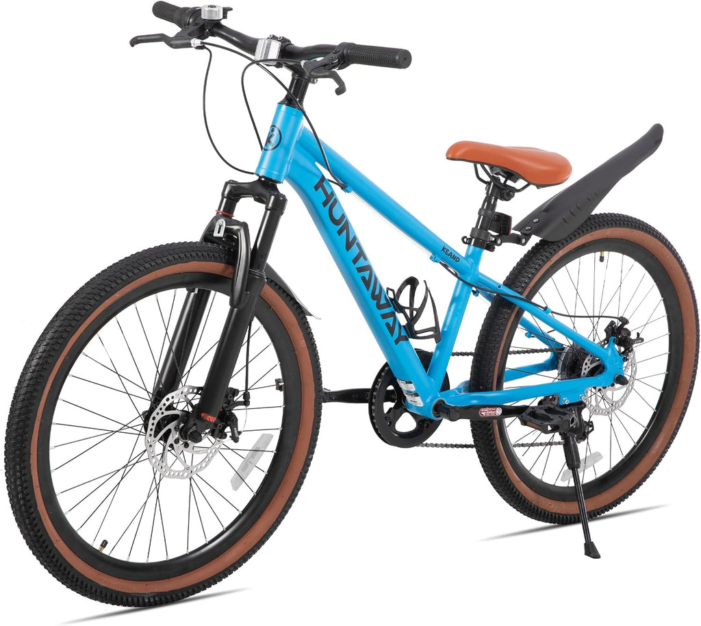 KEANO Huntaway 20 24 Inch Kids Bike for Boys & Girls Ages 7-12 Years Hardtail Mountain Bike for Kids with Aluminum Frame and 7-Speed Drivetrain Children Bicycle