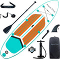 Aqua Plus 6inches Thick Inflatable SUP for All Skill Levels Stand Up Paddle Board,Paddle,Pump,ISUP Travel Backpack, Leash,Shoulder Strap,Youth,Adult Inflatable Paddle Board