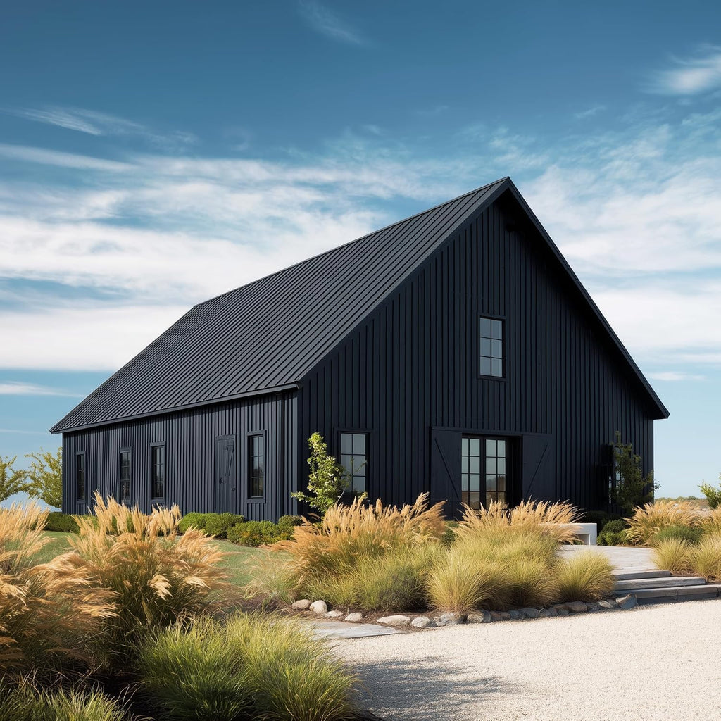 EVOLVE Barn & Fence Paint, Flat (Black), 5 Gallon – Durable Scratch-Resistant Wood Coating for Outbuildings & Fences, Fast-Dry Water-Based Formula