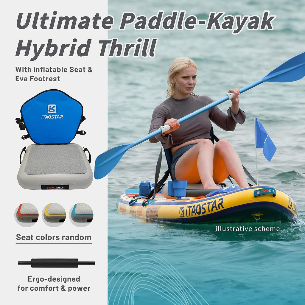 iTAOSTAR Daisy 11'6' × 35' Extra Wide Paddle Board with Seat, One-Stop Premium SUP Board Accessories, Tailored 5 Fins, Stable Stand Up Paddle Boards for Youth of All Skill Levels