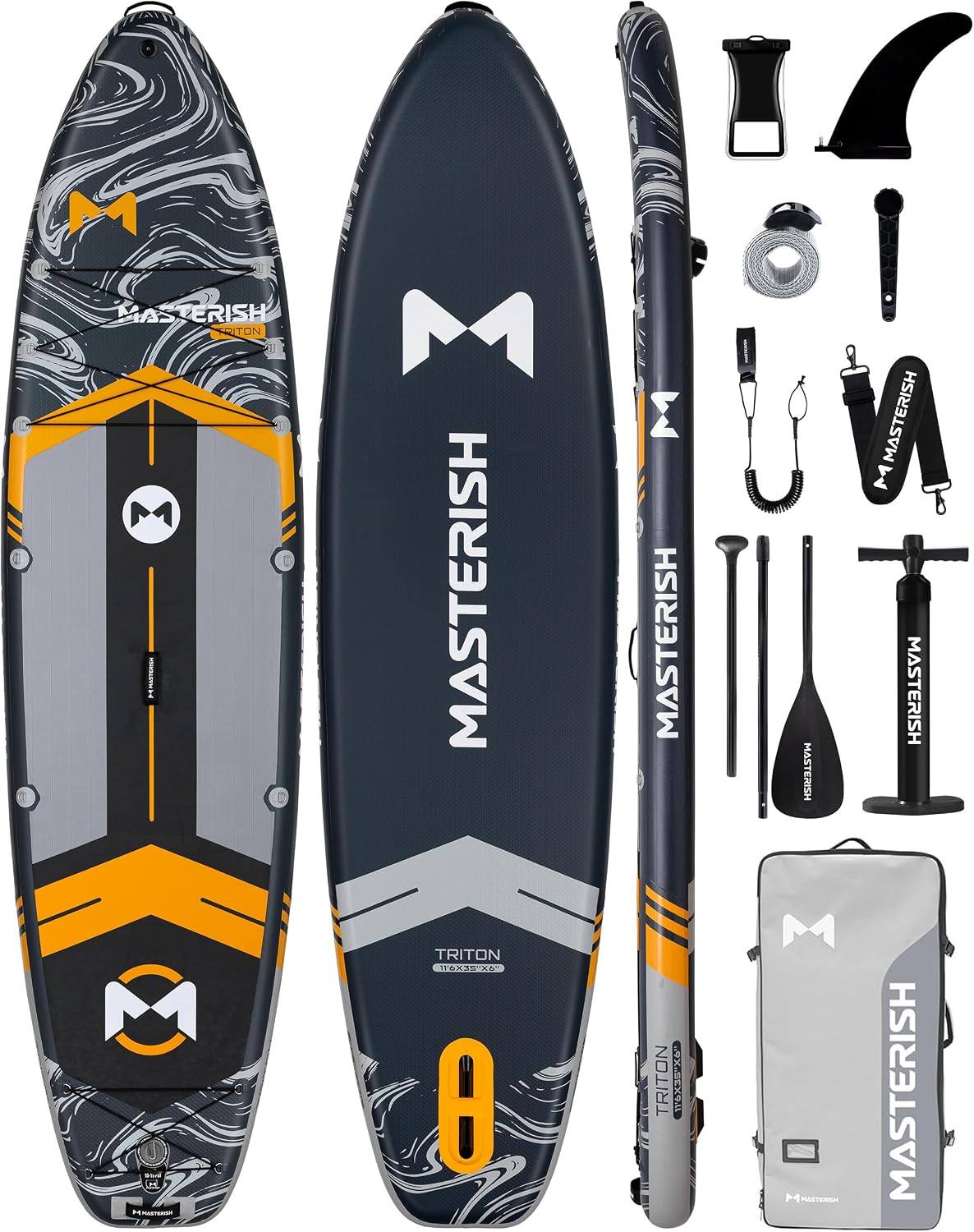 Extra Wide Inflatable Paddle Board 11'6 x 35'' x 6'', 450 LB High Weight Capacity SUP, Wide Stable Stand Up Paddle Board for Heavy People, Family & 2/3 Person, XL All-Around Paddleboard