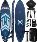 UPWELL 11'6'×35' Extra Wide Inflatable Paddle Board, Stand Up Paddle Board for Youth & Adults, Stable Design, Premium SUP Accessories, 120L Backpack, 10L Dry Bag, Paddle, Leash, Hand Pump, US Fins