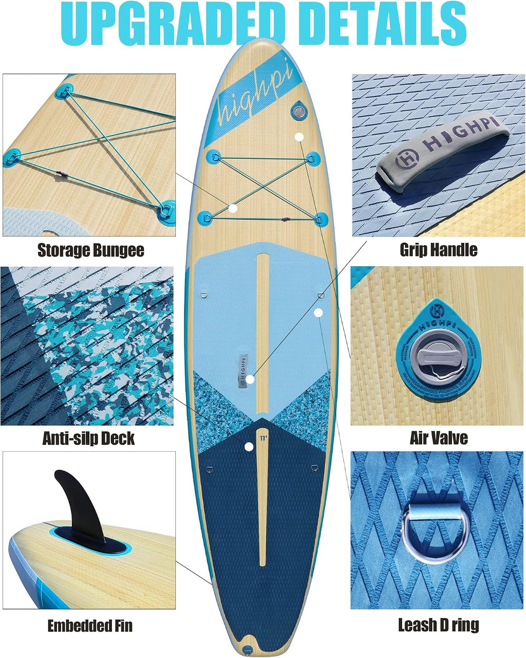 Inflatable Stand Up Paddle Board for Youth and Adults – Wide Sup with Premium Accessories, Blow Up Paddleboard for Surfing, Fishing, Yoga & More