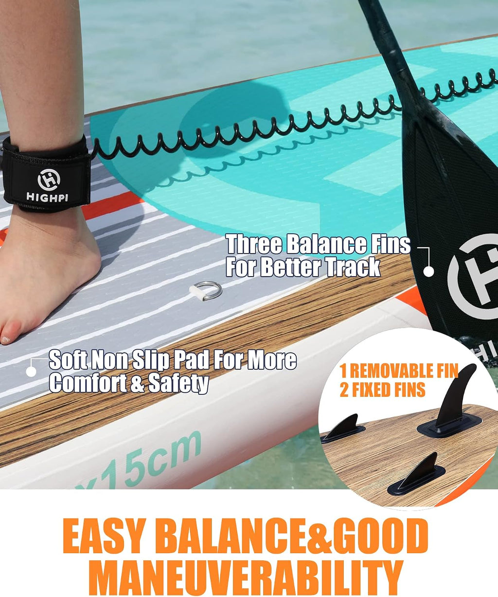 Inflatable Stand Up Paddle Board for Youth and Adults – Wide Sup with Premium Accessories, Blow Up Paddleboard for Surfing, Fishing, Yoga & More
