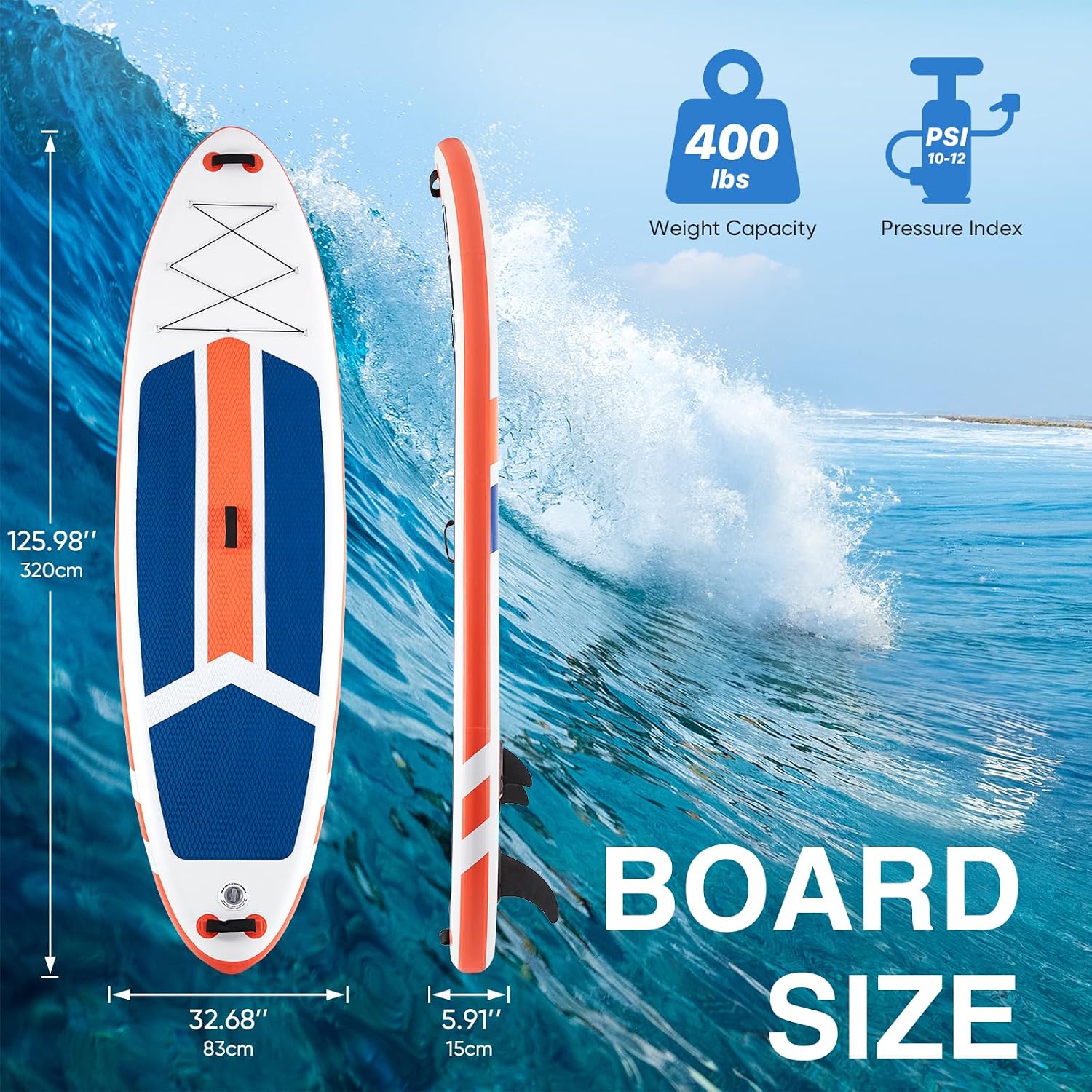 Sweetcrispy Inflatable Stand Up Paddle Board with Premium SUP Paddleboard Accessories,2-in-1 Paddle,Wide Stable Design,Non-Slip Comfort Deck for Adults & Youth of All Skill Levels