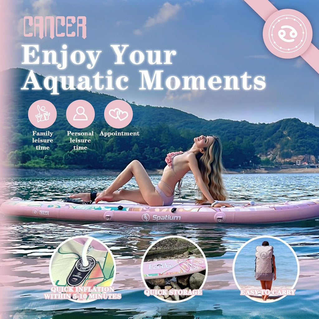 Spatium 11'5'x32' Magnetic Cup Holder Touring Paddle Board Stand Up Paddle Board for Adults,440lb Capacity SUP Board with Camera Mount for Youth & Adults of All Skill Levels
