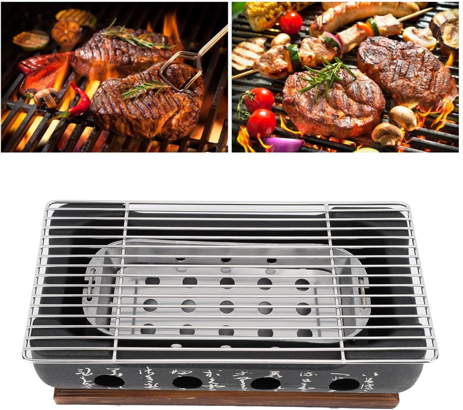 Ultra-Lightweight Japanese- Portable Charcoal Grill Stove – -Heat Aluminum Alloy BBQ Base for Camping, Picnics & Outdoor Cooking