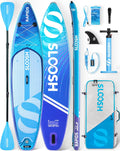 SLOOSH Inflatable Stand Up Paddle Board, 11'6' Inflatable Paddle Boards with Premium Accessories, Non-Slip EVA Deck, Ultra-Light Carry Bag Pump, Rapids SUP for Youth & Adults