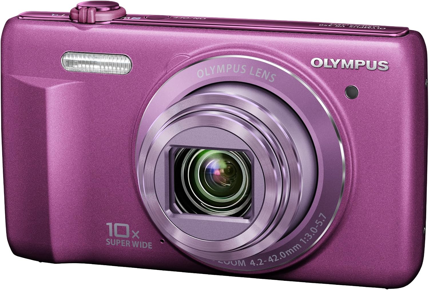 Olympus VR-340 16MP Digital Camera with 10x Optical Zoom (Purple) (Old Model)