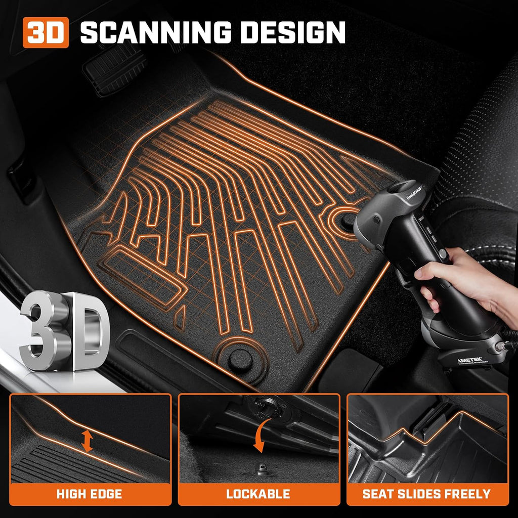 Mixsuper Floor Mat & Cargo Liner for Dodge Durango 6-Seater 2016-2026,All Weather TPE Floor mat with Backrest and Door Sill Guards Durango Accessories,Anti-Slip Floor Liners Set, Black