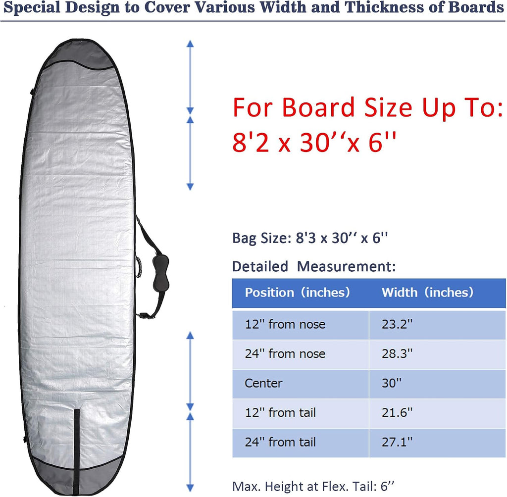 Abahub Premium SUP Travel Bag, Foam Padded Stand-up Paddleboard Cover Case, Paddle Board Carrying Bags for Paddleboarding, Outdoor, Airplane, Car, Truck