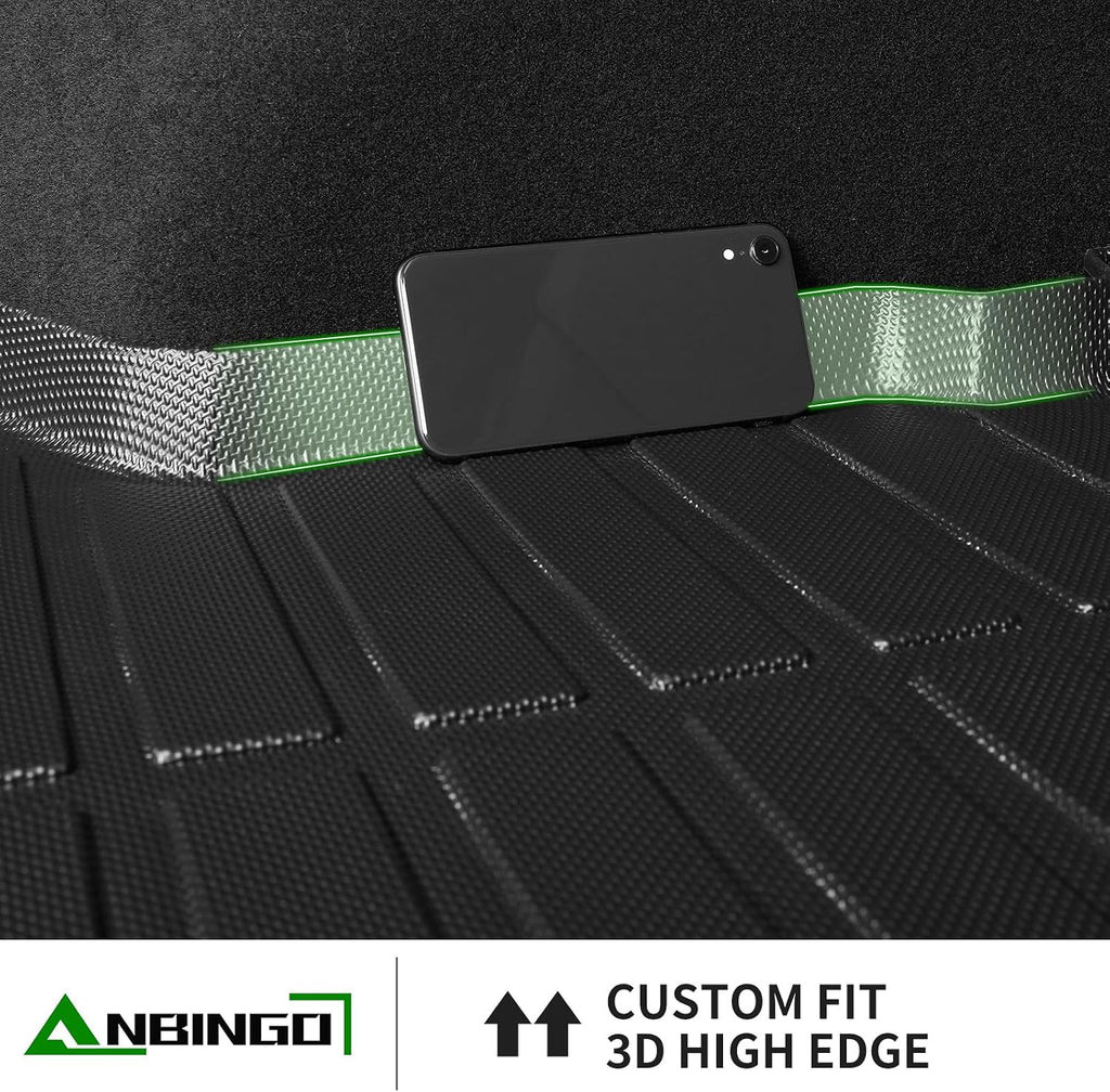 ANBINGO® Floor Mats & Cargo Liner for Jeep Cherokee 2014-2023 (Not Fit Grand Cherokee) 2 Row Floor Mat & Trunk Mats All Weather Rubber Mats Liner Accessories Black