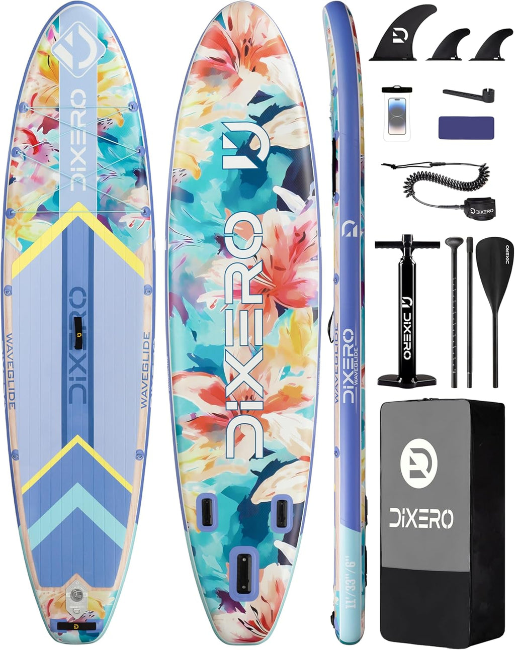 Inflatable Stand Up Paddle Board with SUP Accessories, 11'*33' Inflatable Paddle Boards for Adults & Youth of All Skill Levels