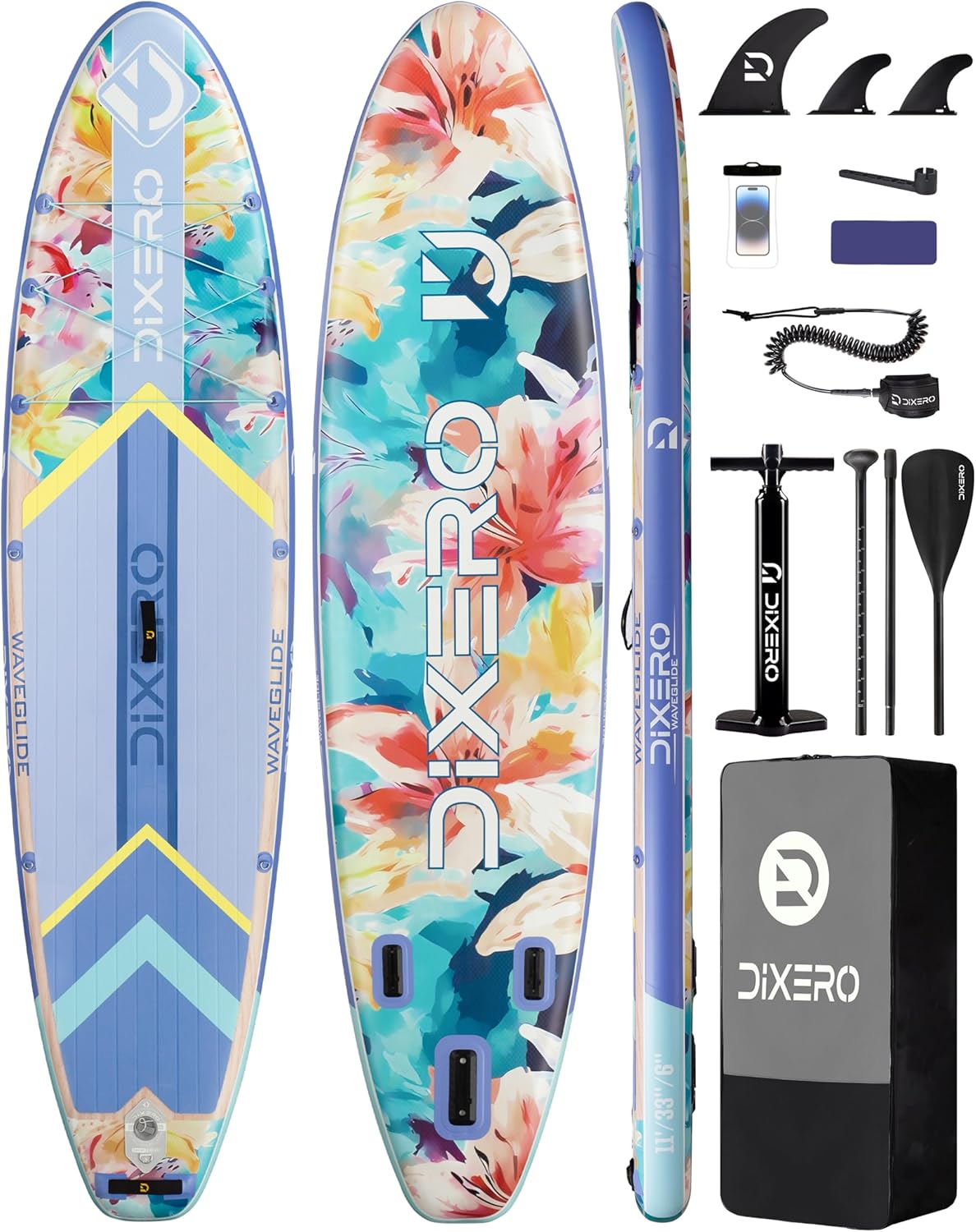 Inflatable Stand Up Paddle Board with SUP Accessories, 11'*33' Inflatable Paddle Boards for Adults & Youth of All Skill Levels