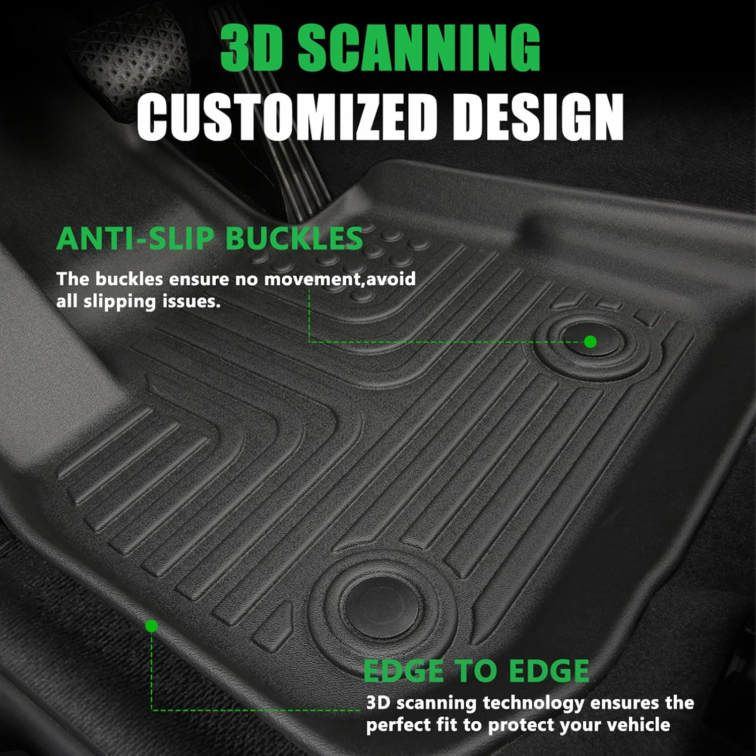 for Toyota 4Runner Hybrid Floor Mats 2025,Car Mats for Toyota 4Runner Hybrid All Weather Floor Mats 1st & 2nd Row Floor Liner Accessories 2025