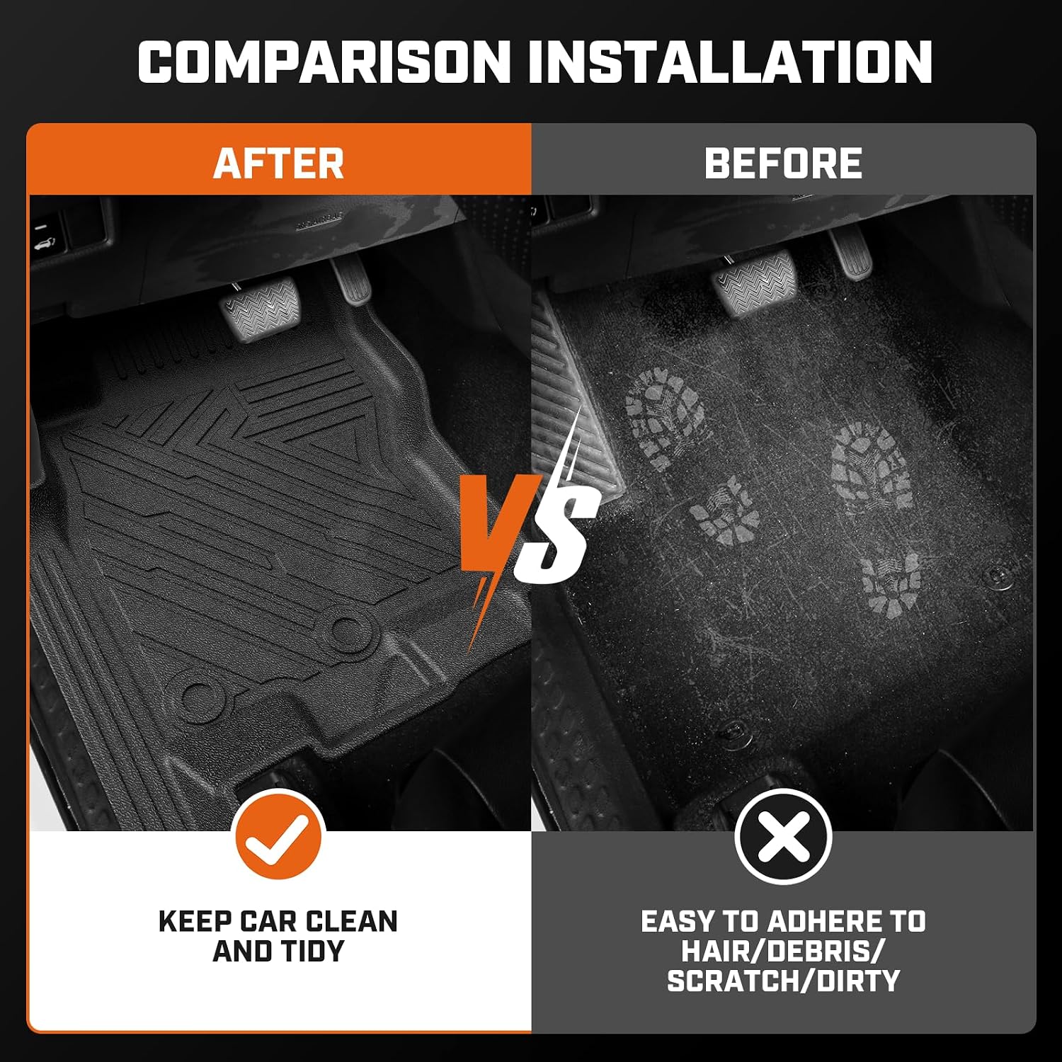 Mixsuper Floor Mat & Cargo Liner for Nissan Frontier 2022-2026 (Crew Cab),with 2nd Row Under-Seat Storage(Not with Under Seat Speaker),TPE Floor Liners Protection for Frontier Accessories,Car Mats