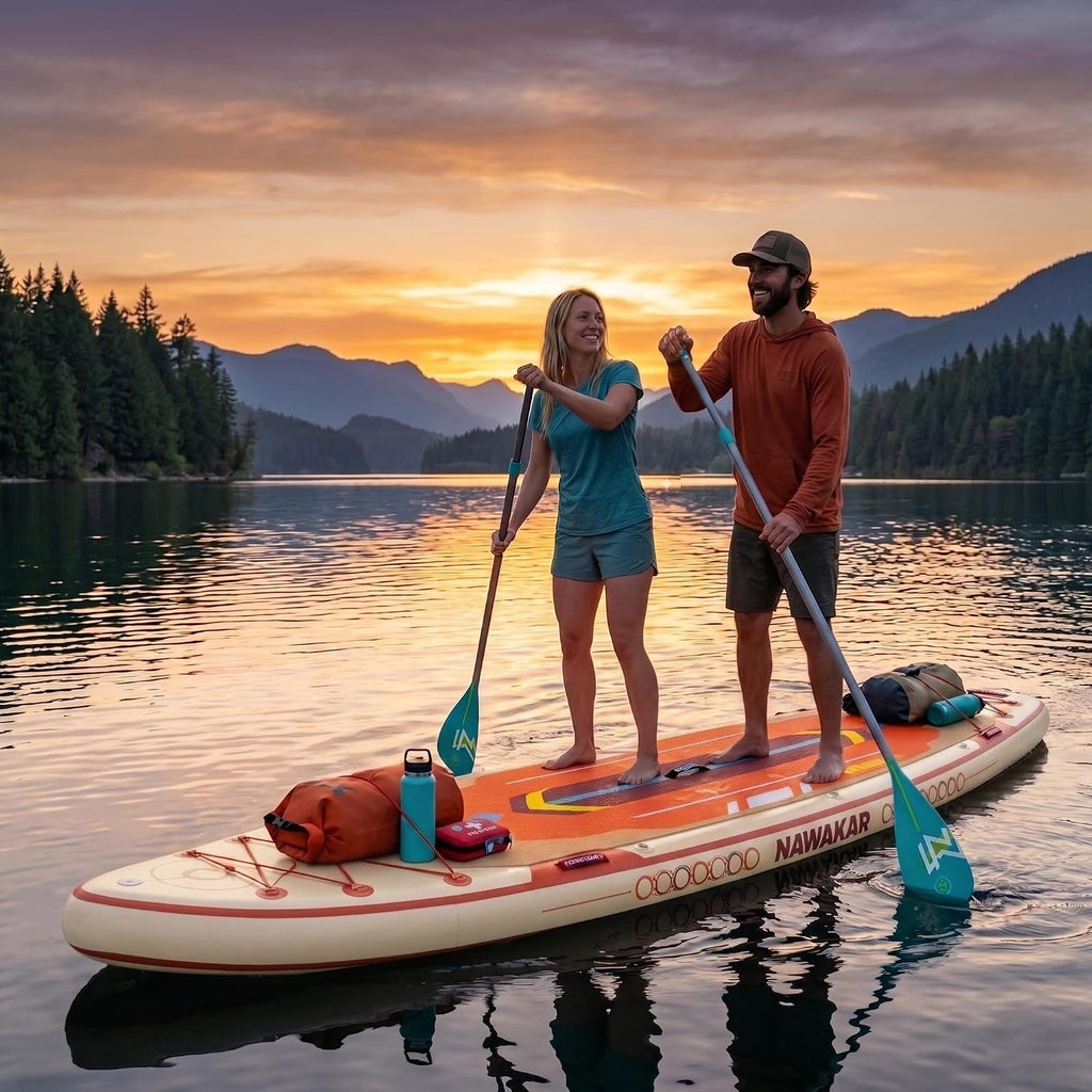 FunWater Inflatable Stand Up Paddle Board 10'6'/11'/11'6' Paddle Board for Adults & Youth, Paddleboards Inflatable with Premium SUP Accessories, Wide Stable, Non-Slip Comfort Deck
