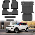 Mixsuper Floor Mat & Cargo Liner for Kia Soul 2020-2026(Including the lower Floor of the trunk),All Weather TPE Floor mat with Backrest and Door Sill Guards Soul Accessories,Anti-Slip Floor Liners Set