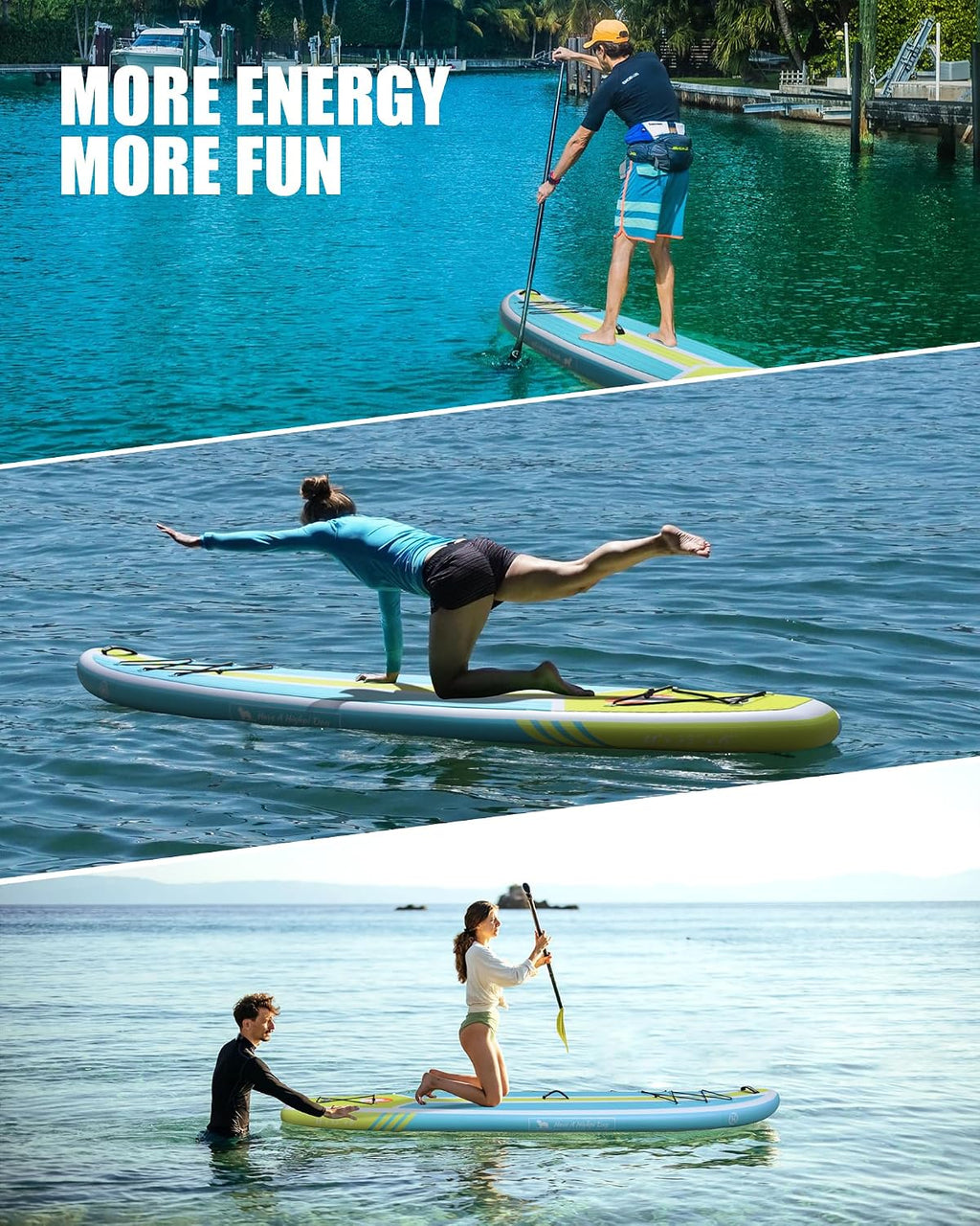 Inflatable Stand Up Paddle Board for Youth and Adults – Wide Sup with Premium Accessories, Blow Up Paddleboard for Surfing, Fishing, Yoga & More