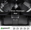 ANBINGO® Floor Mats & SeatBack Cargo Liner/Atlas 2018-2026 7 Passenger / 2nd Row with Bench Seat / (50/50 Velcro Tape Fixed Backseat) TPE 3 Rows Car Mat Waterproof, Accessories